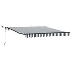 Markise Automatisch mit LEDs Anthrazit & Weiß 300x250 cm