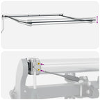Markise Automatisch mit LEDs Anthrazit & Weiß 500x300 cm