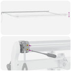 Markise Automatisch Einziehbar Anthrazit und Weiß 600x300 cm