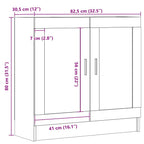 Bücherschrank Altholz-Optik 82,5x30,5x80 cm Holzwerkstoff