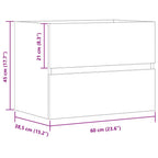 Badschrank Artisan-Eiche 60x38,5x45 cm Holzwerkstoff