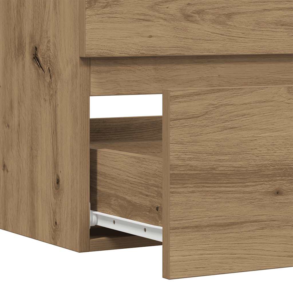 Waschbeckenunterschrank Artisan-Eiche 90x38,5x45 Holzwerkstoff