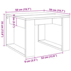 Beistelltisch Altholz-Optik 50x50x35 cm Holzwerkstoff