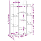 Bücherregal Altholz-Optik 86x25,5x140 cm Holzwerkstoff