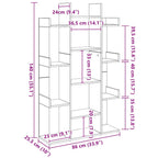 Bücherregal Artisan-Eiche 86x25,5x140 cm Holzwerkstoff