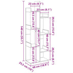 Bücherregal Altholz-Optik 48x25,5x140 cm Holzwerkstoff