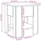 Couchtisch Artisan-Eiche 40x40x42 cm Holzwerkstoff