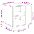 Couchtisch Altholz-Optik 40x40x43 cm Holzwerkstoff