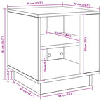 Couchtisch Artisan-Eiche 40x40x43 cm Holzwerkstoff