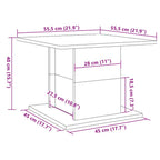 Couchtisch Altholz-Optik 55,5x55,5x40 cm Holzwerkstoff