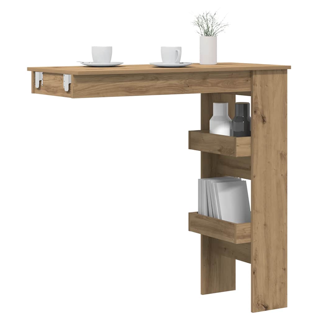 Wand-Bartisch Artisan-Eiche 102x45x103,5 cm Holzwerkstoff
