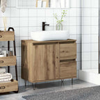 Waschbeckenunterschrank Artisan-Eiche 65x33x60 cm Holzwerkstoff