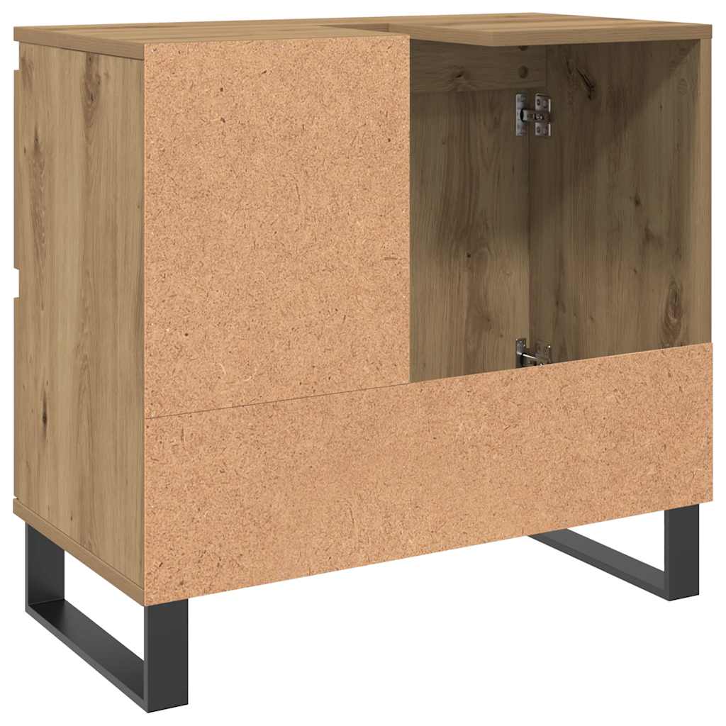 Waschbeckenunterschrank Artisan-Eiche 65x33x60 cm Holzwerkstoff