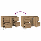 Badschrank Artisan-Eiche 80x33x60 cm Holzwerkstoff
