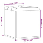Sitzbank mit Stauraum Artisan-Eiche 42x42x45 cm Holzwerkstoff