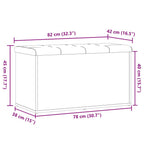 Sitzbank mit Stauraum Altholz-Optik 82x42x45 cm Holzwerkstoff