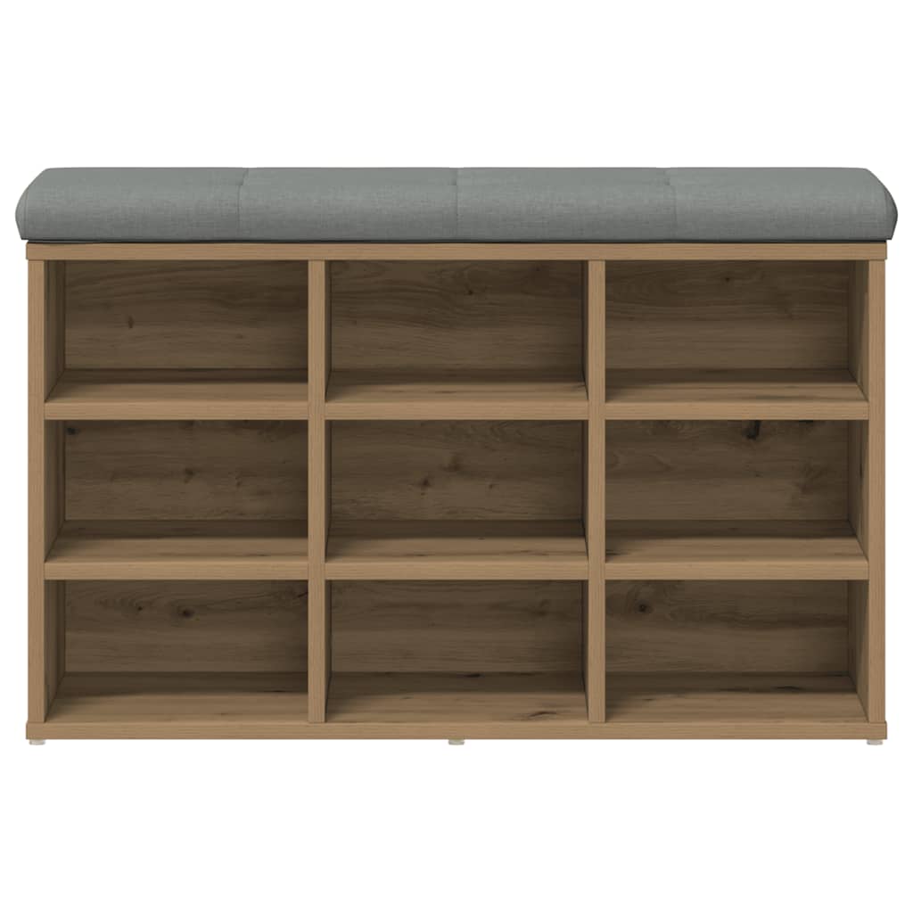 Schuhbank Artisan-Eiche 82x32x50 cm Holzwerkstoff