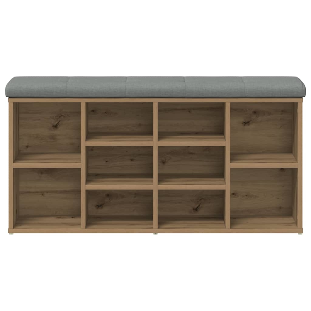 Schuhbank Artisan-Eiche 102x32x50 cm Holzwerkstoff