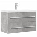 Waschbeckenunterschrank Beton Grau 80x38,5x48 cm