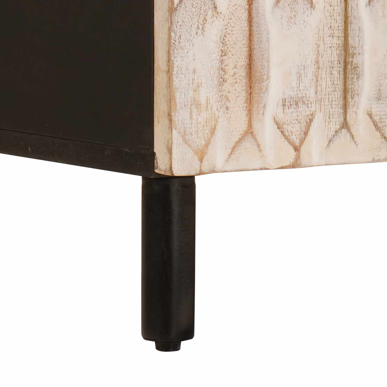 Waschbeckenschrank Weiß 62 x 33 x 58 cm Massivholz Mango