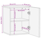 Badezimmer Hängeschrank Weiß 38 x 33 x 48 cm Massivholz Mango