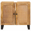 Waschbeckenschrank Braun 62 x 33 x 58 cm Massivholz Mango