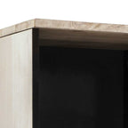 Badezimmerschrank mit Regal Weiß 38 x 33 x 160 cm Holzwerkstoff