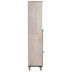 Badezimmerschrank mit Regal Weiß 38 x 33 x 160 cm Holzwerkstoff