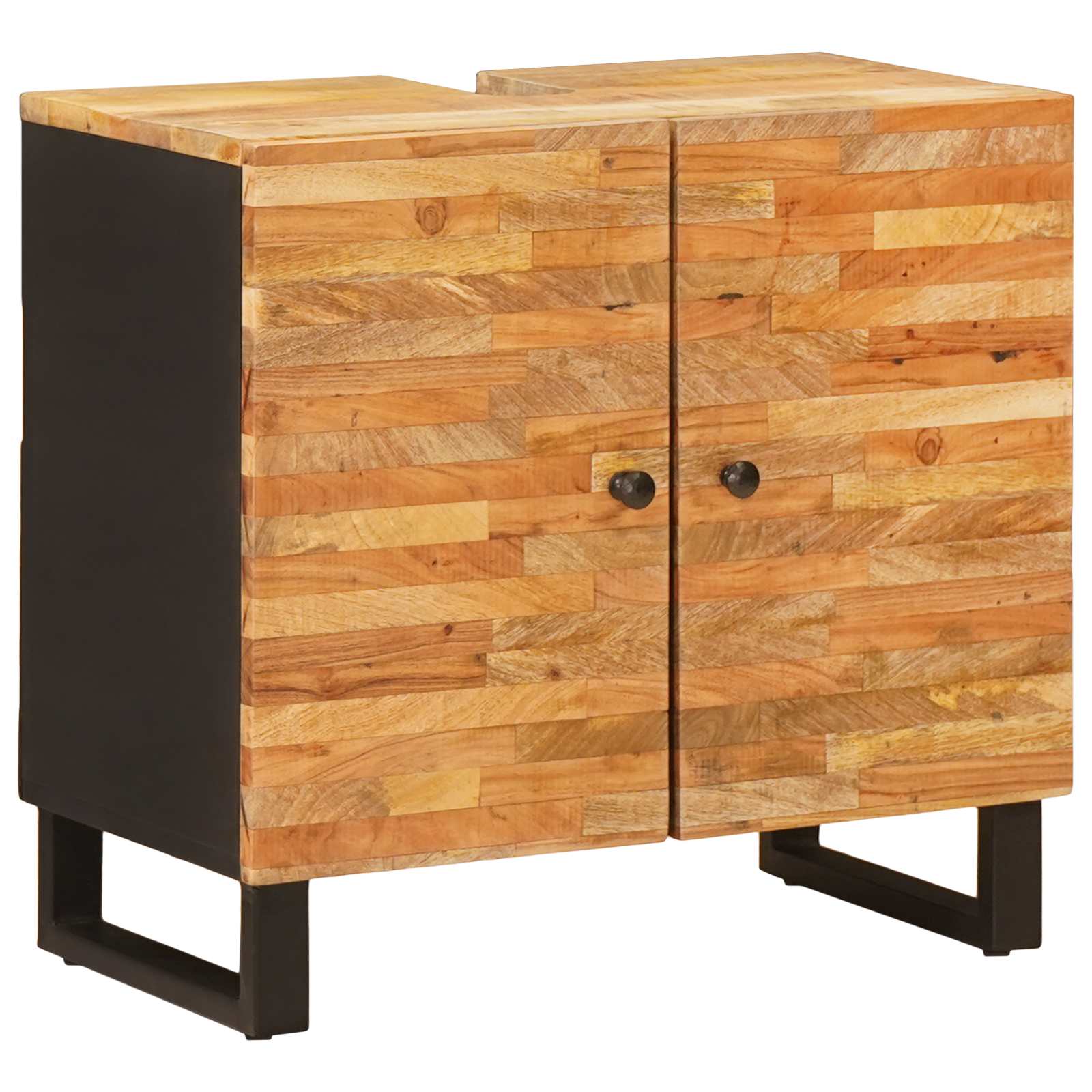 Waschbeckenschrank Natur 62 x 33 x 58 cm Massivholz Mango