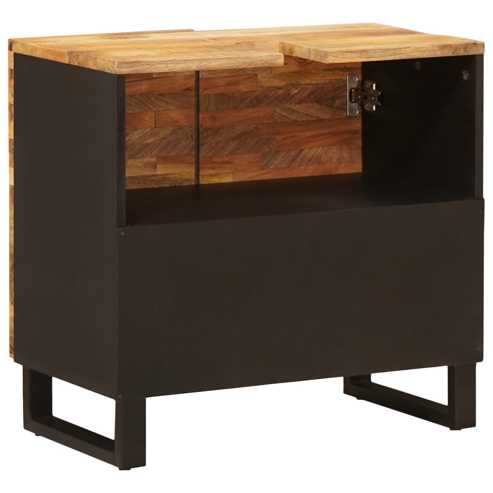 Waschbeckenschrank Natur 62 x 33 x 58 cm Massivholz Mango