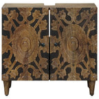 Waschbeckenschrank Braun 62 x 33 x 58 cm Massivholz Mango