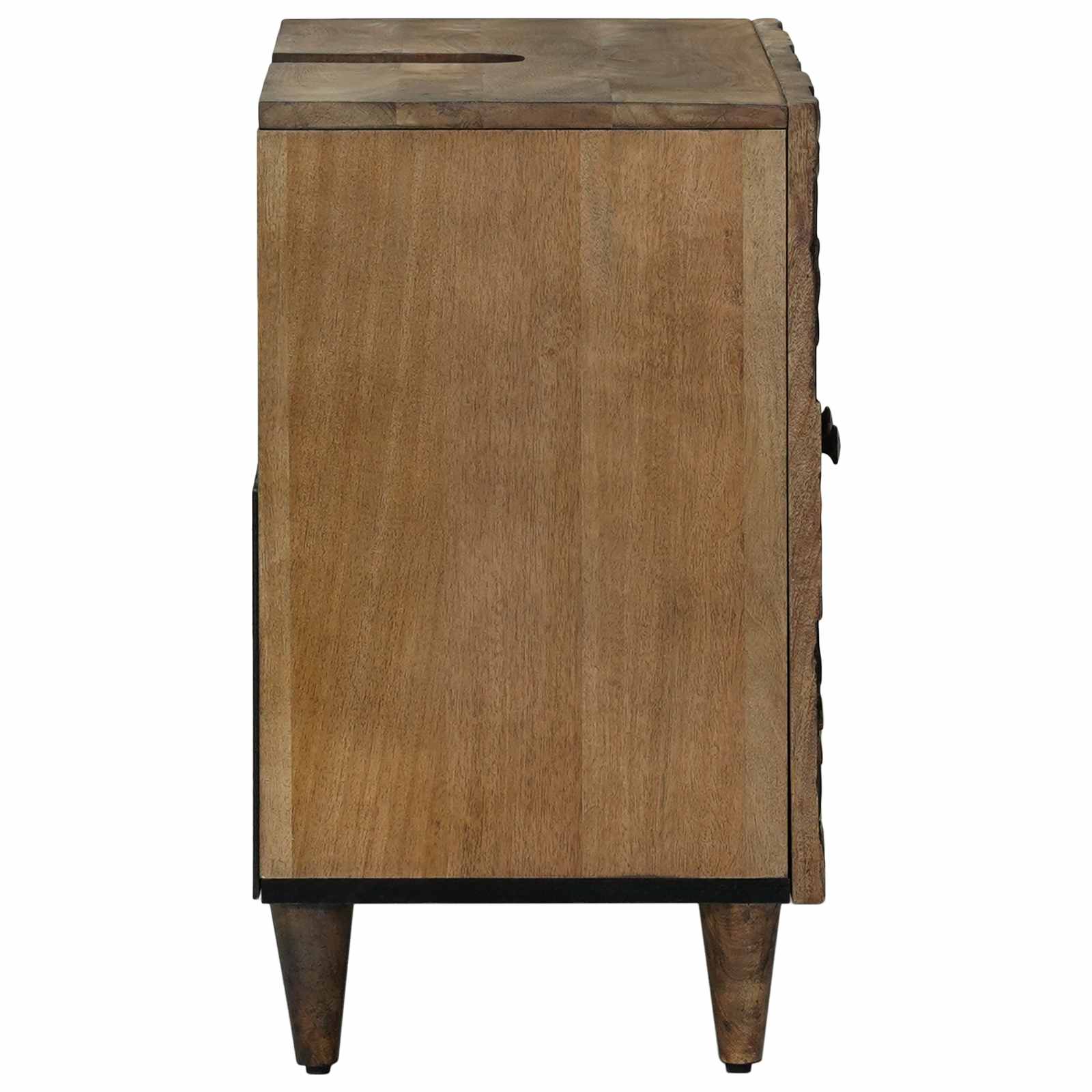 Waschbeckenschrank Braun 62 x 33 x 58 cm Massivholz Mango