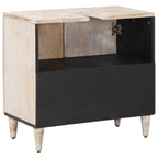 Waschbeckenschrank Weiß 62 x 33 x 58 cm Massivholz Mango