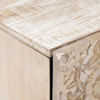 Badezimmer Hängeschrank Weiß 38 x 33,5 x 48 cm Massivholz Mango