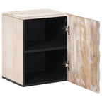 Badezimmer Hängeschrank Weiß 38 x 33,5 x 48 cm Massivholz Mango