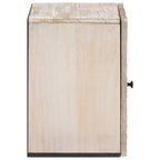 Badezimmer Hängeschrank Weiß 38 x 33,5 x 48 cm Massivholz Mango