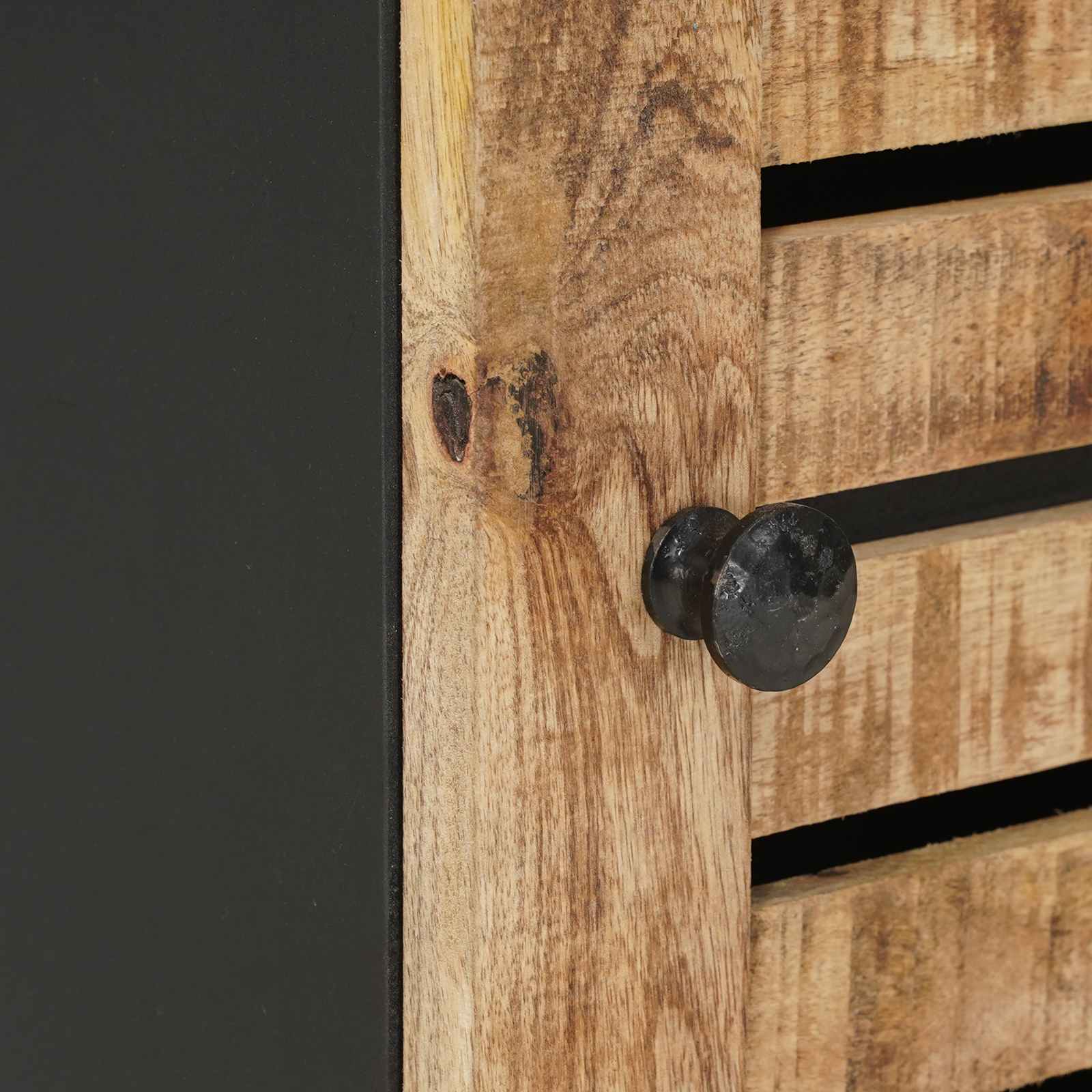 Hängeschrank mit Speicher Braun und Schwarz 38 x 33,5 x 48 cm