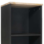 Badezimmerschrank mit Tür Braun und Schwarz 38 x 33,5 x 160 cm