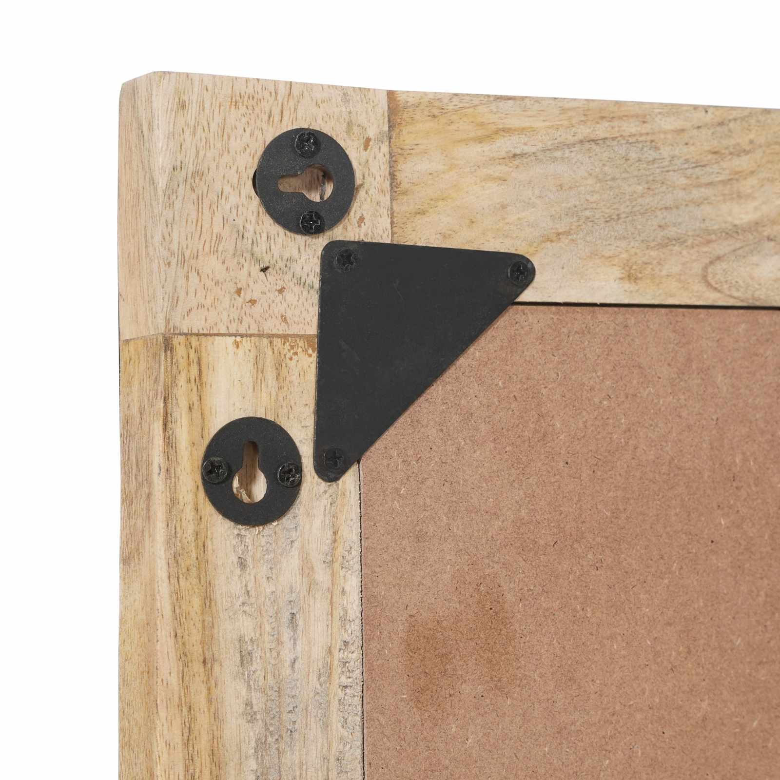 Spiegel Wandmontiert Braun und Schwarz 70 x 50 x 3 cm Glas