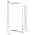 Spiegel Wandmontiert Braun und Schwarz 70 x 50 x 3 cm Glas