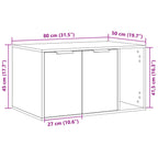 Katzenklo Sonoma Eiche 80x50x45 cm Holzwerkstoff