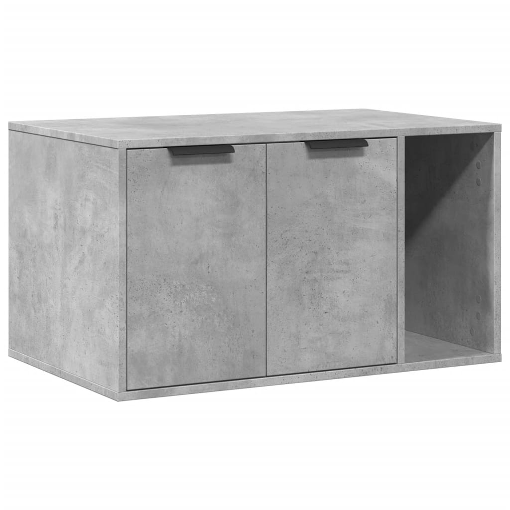 Katzenklo Betongrau 80x50x45 cm Holzwerkstoff