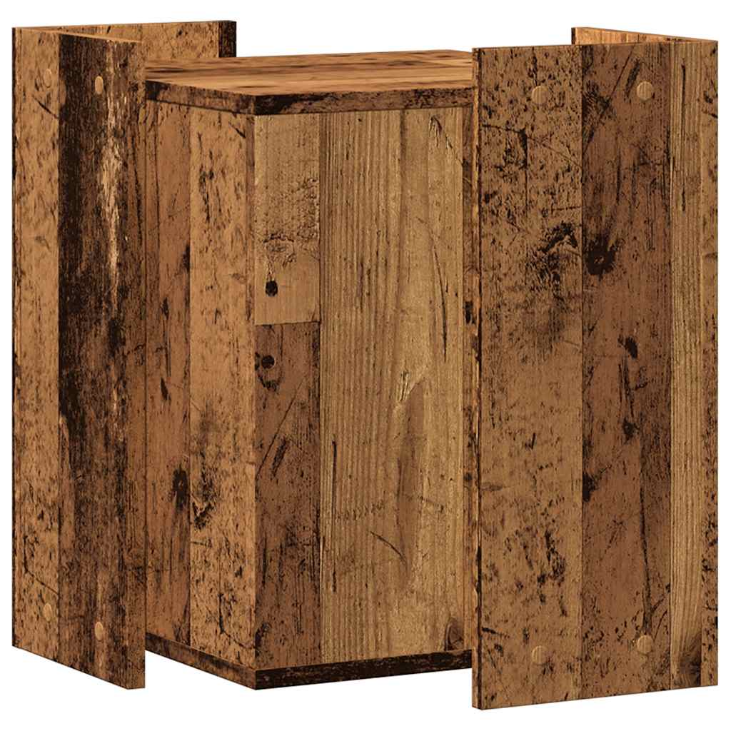 Katzenklo Altholz-Optik 42x42x51 cm Holzwerkstoff