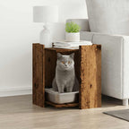 Katzenklo Altholz-Optik 42x42x51 cm Holzwerkstoff