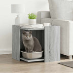 Katzenklo Grau Sonoma 53x53x51 cm Holzwerkstoff