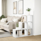 Raumteiler Bücherregal 3-stufig Weiß 99x29x99 cm Holzwerkstoff