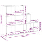 Raumteiler-Bücherregal 3 Stufen Weiß 137,5x29x103,5 cm