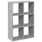 Raumteiler-Bücherregal Betongrau 69,5x29x103,5 cm Holzwerkstoff