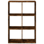 Raumteiler-Bücherregal Räuchereiche 69,5x29x103,5 cm