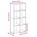 Raumteiler Bücherregal Weiß 69,5 x 29 x 137,5 cm Holzwerkstoff